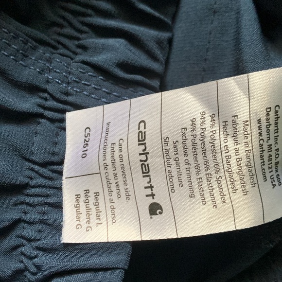 Carhartt Navy joggers, (no waist tie) - Picture 3 of 3